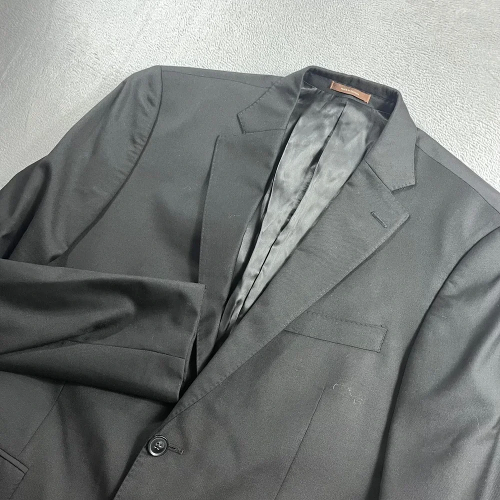 Peter Millar Mens 38R Black 100% Wool 2 Button Blazer Sport Coat Jacket CA00429
